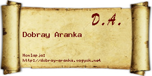 Dobray Aranka névjegykártya