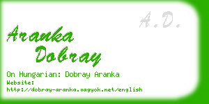 aranka dobray business card